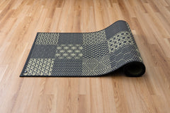 Japanese Natural Igusa Tatami Yoga & Meditation Mat "Edo" PVC non-slip backing 66×185 cm