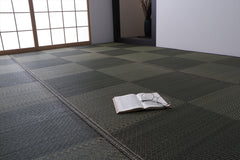 Japanese Igusa Rug “DX Noah” Tatami Style Rug – Ichimatsu Simple Design, Non-Slip Backing