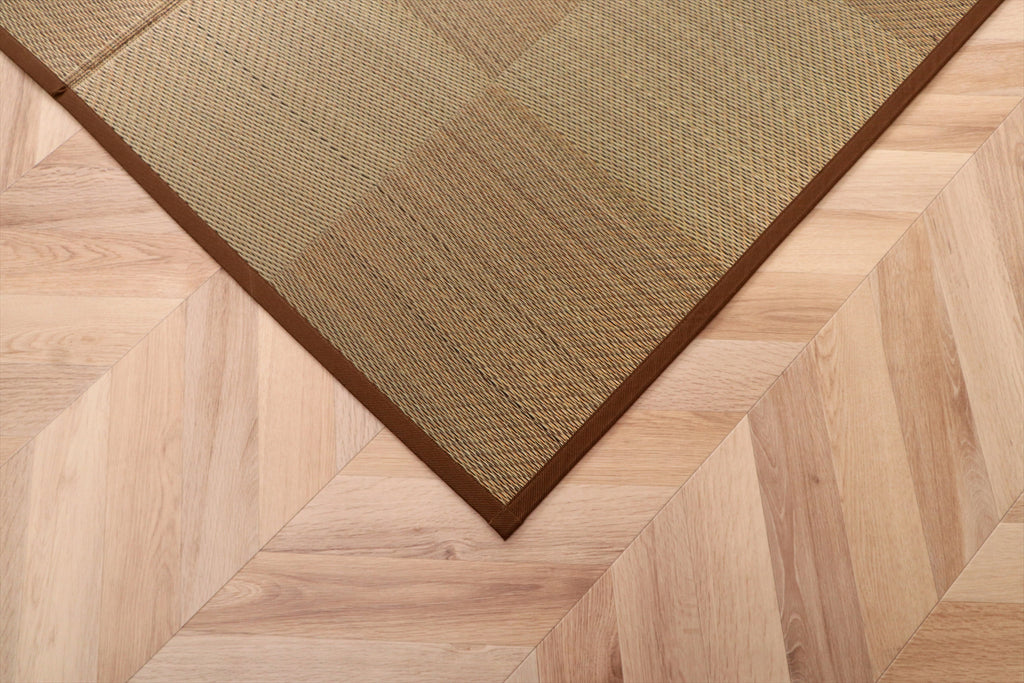 Japanese Igusa Rug “DX Noah” Tatami Style Rug – Ichimatsu Simple Design, Non-Slip Backing