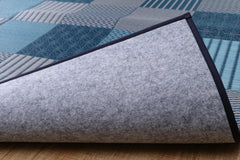 Japanese Igusa Carpet "Kyosashiko" multiple textures patchwork-style Ichimatsu