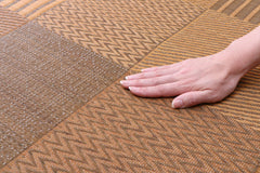 Japanese Igusa Carpet "Kyosashiko" multiple textures patchwork-style Ichimatsu