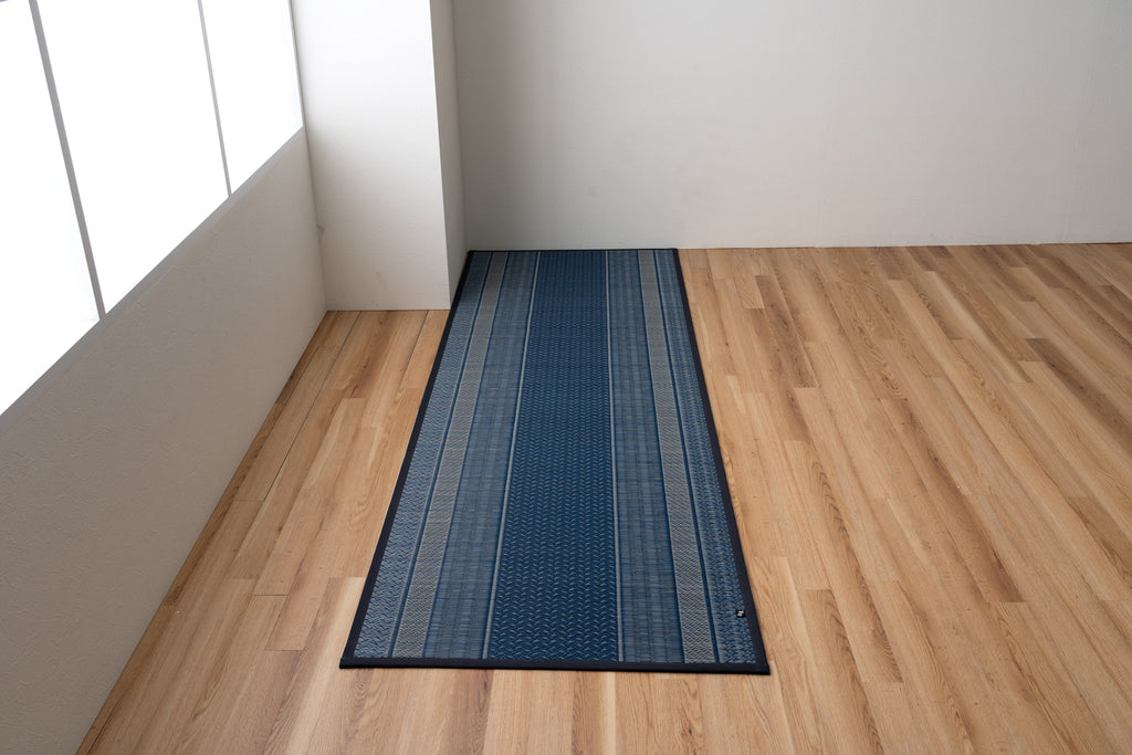 Japanese Igusa Tatami Rug Hallway Runner "DX Ranks" non-slip backing