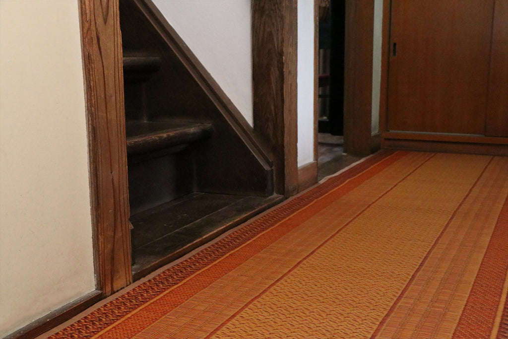 Japanese Igusa Tatami Rug Hallway Runner "DX Ranks" non-slip backing