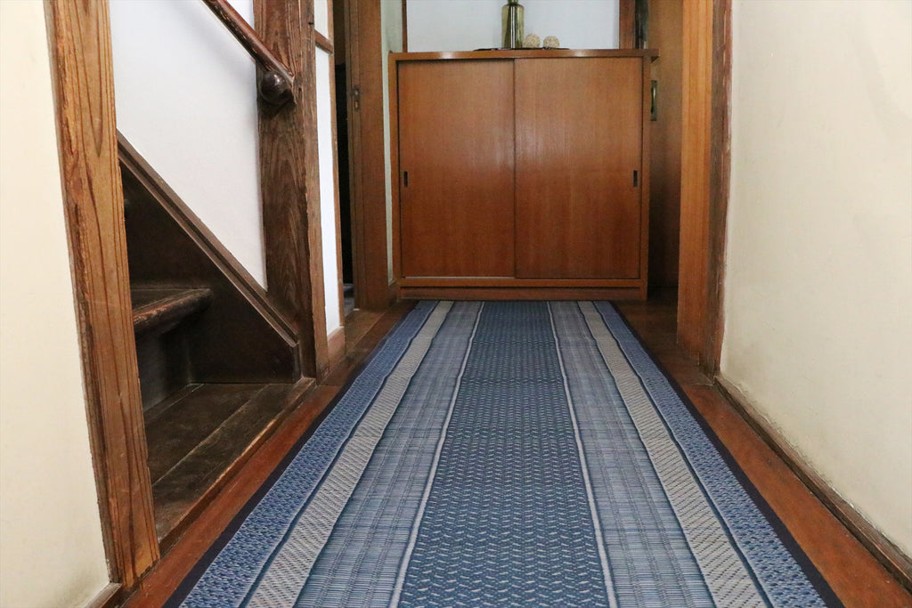 Japanese Igusa Tatami Rug Hallway Runner "DX Ranks" non-slip backing