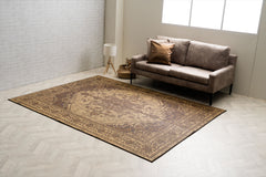 Japanese Igusa Tatami style rug "DX Histoire" vintage-inspired design Non-Slip Backing