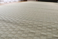 Japanese Igusa Tatami rug "DX Plain" Natural Simple Ichimatsu Design, Non-Slip Backing