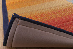 Japanese Igusa Tatami Rug "F-Joy" Ikehiko × Kaihara Denim Non-Slip PU backing