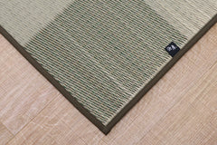 Japanese Igusa Tatami modern style rug “F Block” Non-Slip PU Backing