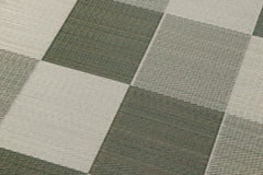 Japanese Igusa Tatami modern style rug “F Block” Non-Slip PU Backing