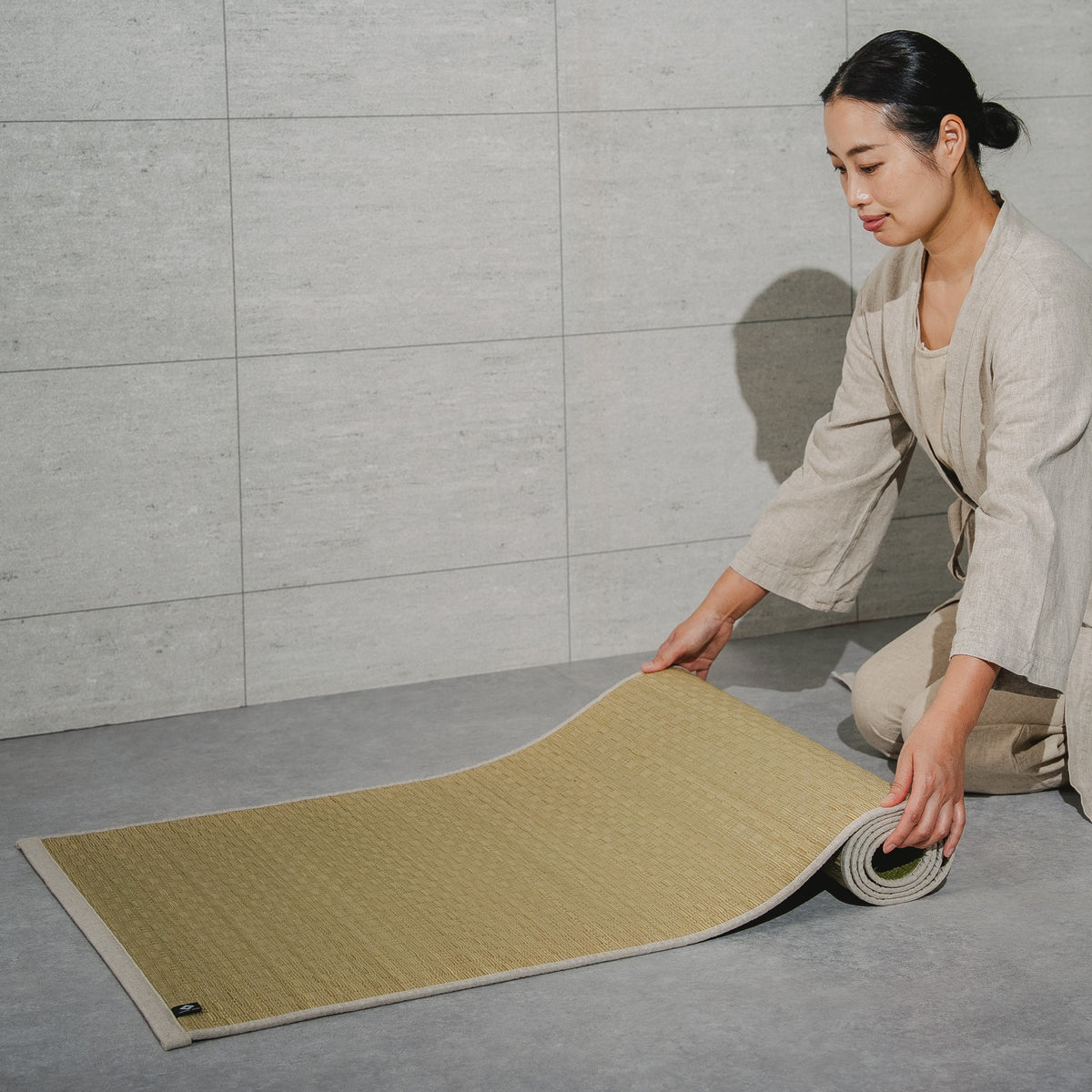 Igusa Tatami Yoga & Meditation Mat – Natural