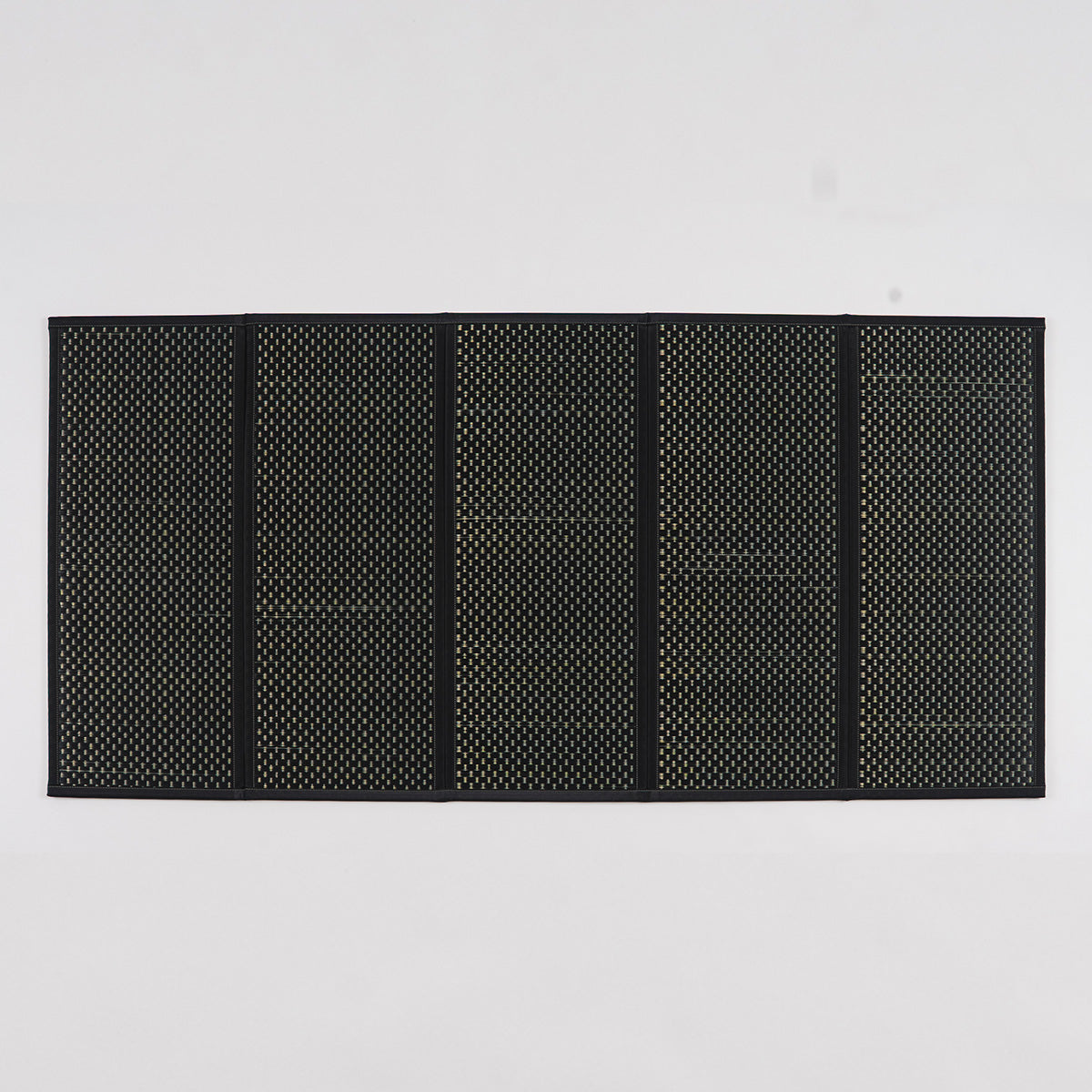 Foldable Tatami Floor Mat – Flare, Five-Panel, Black