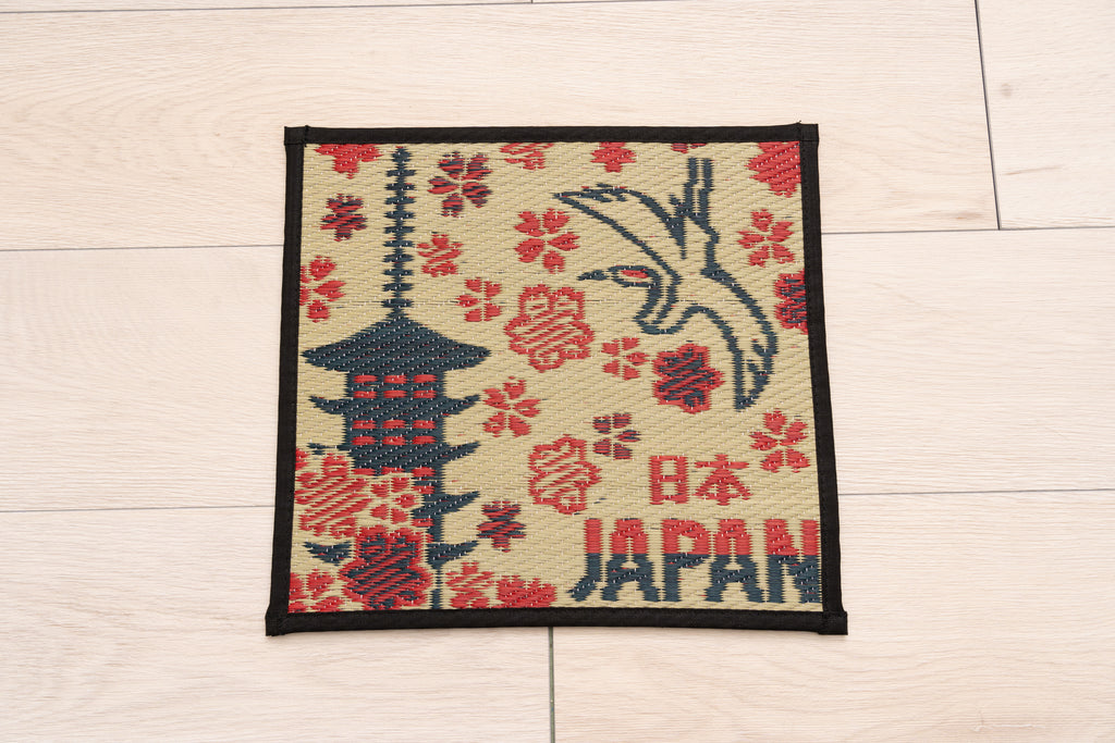 Japanese Igusa Tatami Mat Placemat "Goju" Japanese Shrine art 28×30cm