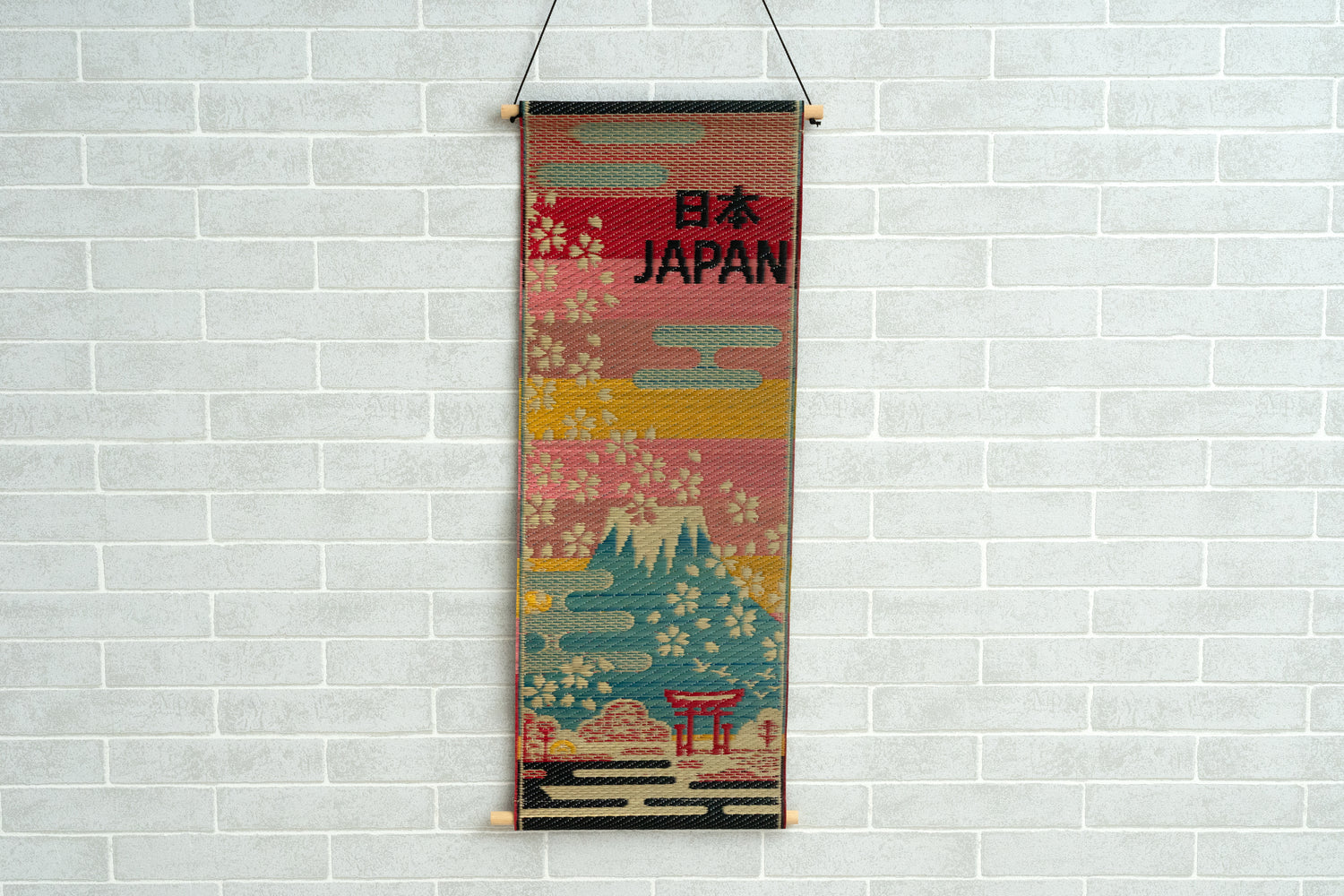 Japanese Igusa Tatami Wall Hanging Sakura Fuji Japanese Culture Tapestry