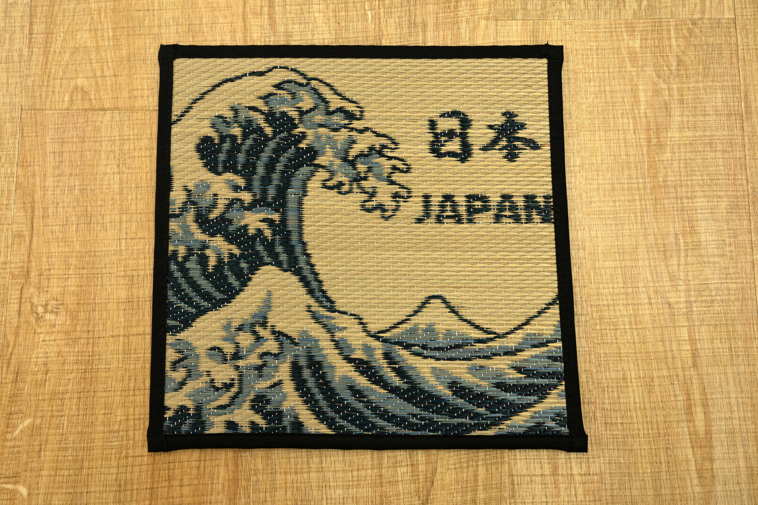 Japanese Igusa Tatami Hokusai art Mat Placemat "Shiranami" 28×30cm