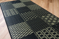 Japanese Natural Igusa Tatami Yoga & Meditation Mat "Edo" PVC non-slip backing 66×185 cm