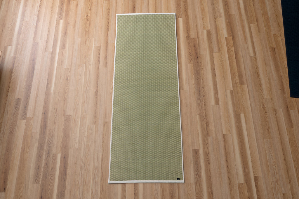 Japanese Natural Igusa Tatami Yoga & Meditation Mat "Edo" PVC non-slip backing 66×185 cm