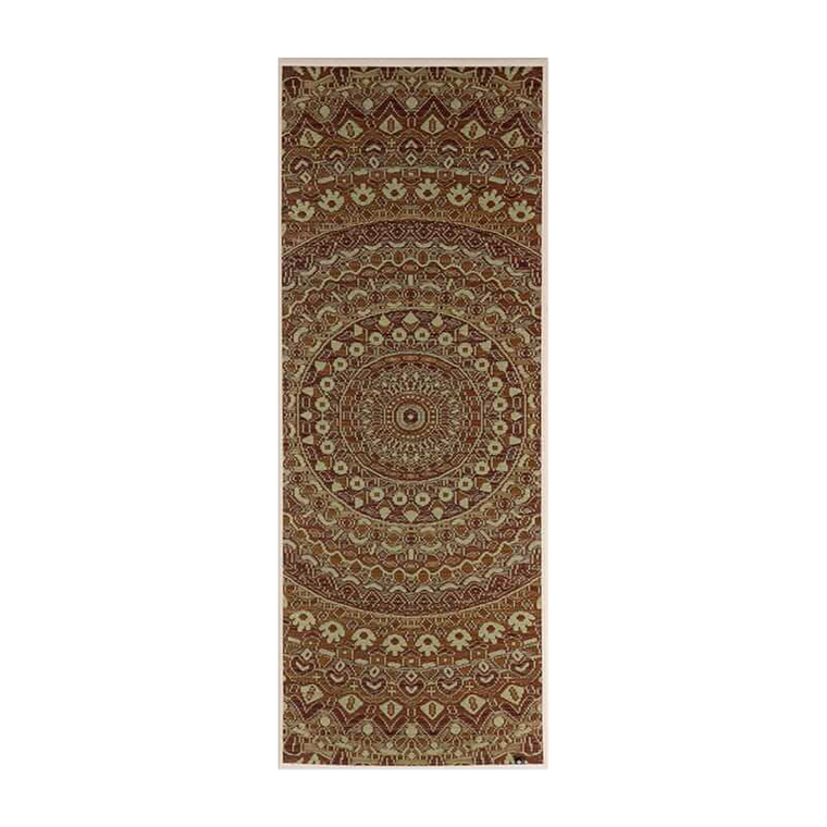 Japanese Natural Tatami Yoga Mat-mandala Brown