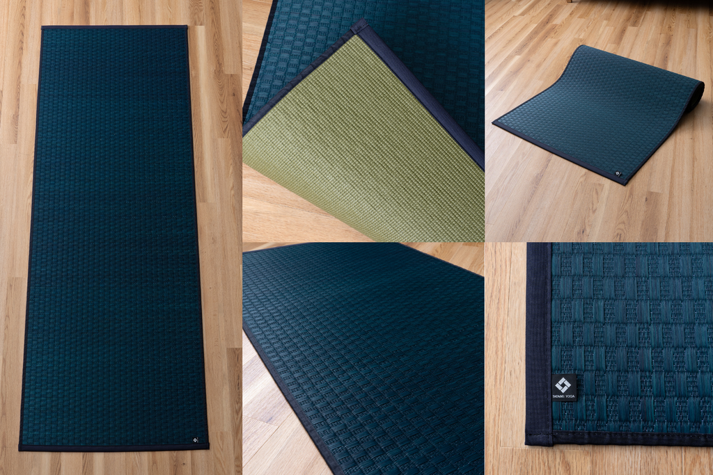 Japanese Natural Igusa Tatami Yoga & Meditation Mat "Edo" PVC non-slip backing 66×190cm