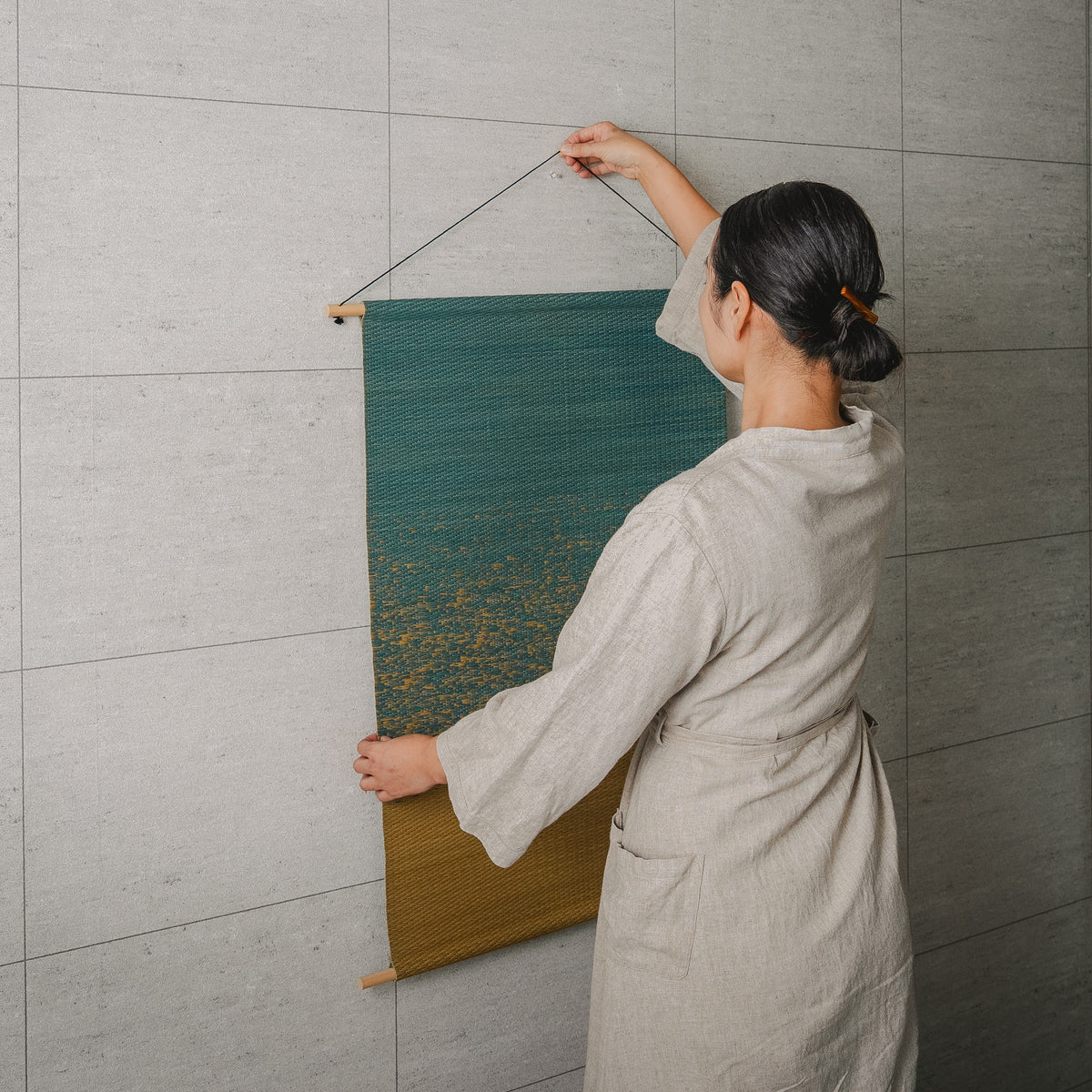 Igusa Wall Tapestry - Sazanami Ripple