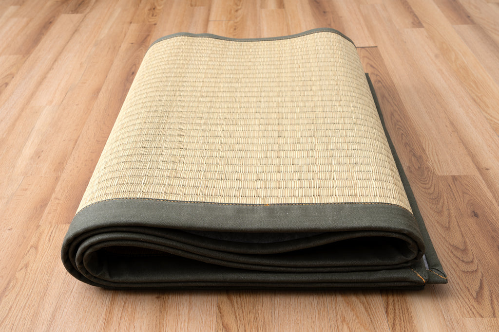 Japanese Igusa Tatami-Style Rug "DX Okinawa Beegu" Non-Slip Backing