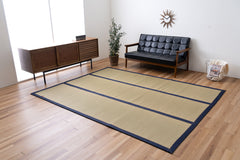 Japanese Igusa Tatami-Style Rug "DX Okinawa Beegu" Non-Slip Backing