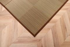 Japanese Igusa Rug “DX Noah” Tatami Style Rug – Ichimatsu Simple Design, Non-Slip Backing