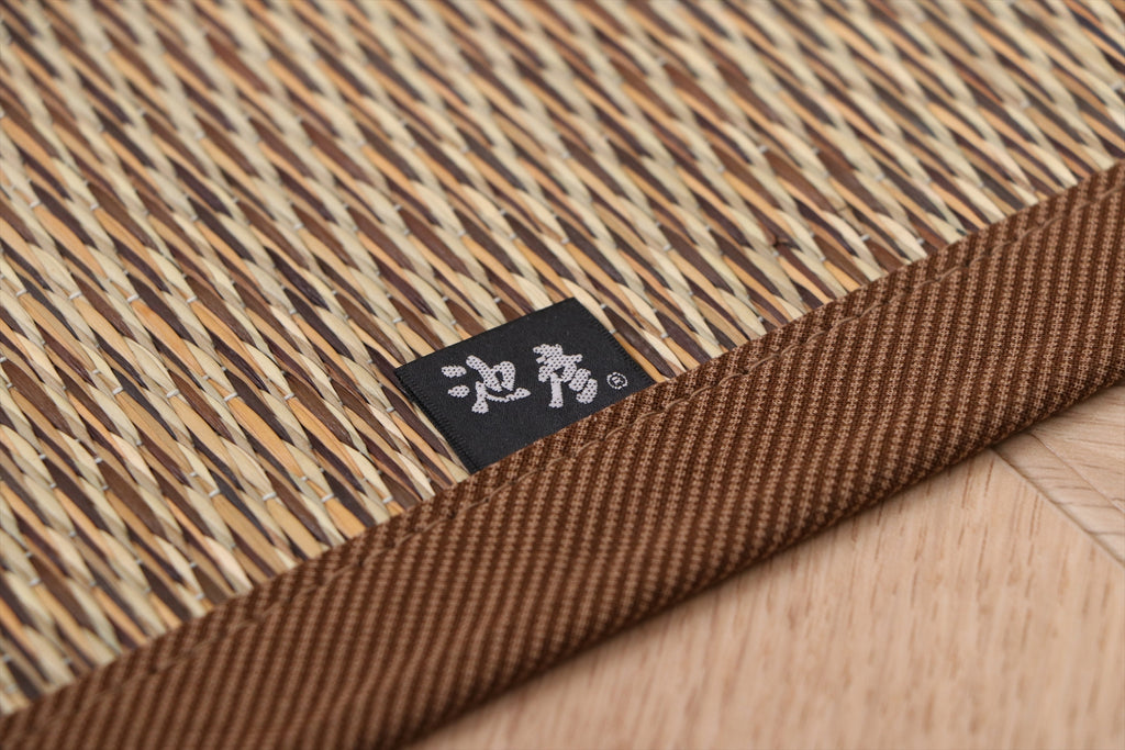 Japanese Igusa Rug “DX Noah” Tatami Style Rug – Ichimatsu Simple Design, Non-Slip Backing