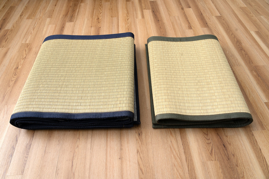 Japanese Igusa Tatami-Style Rug "DX Okinawa Beegu" Non-Slip Backing
