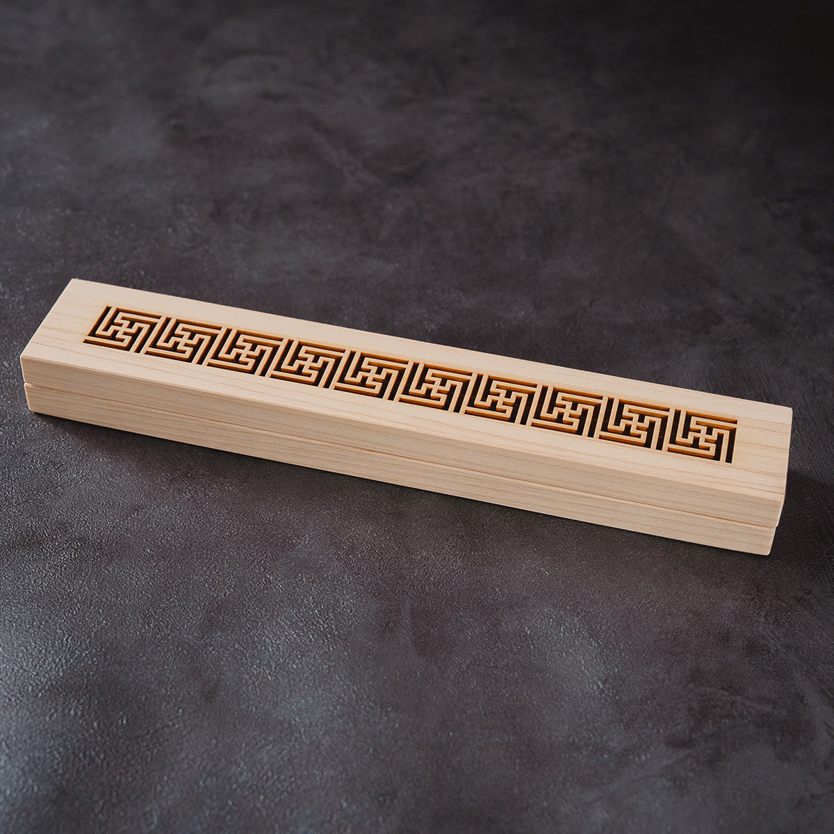 Hinoki Wood Incense Burner – Manji Pattern