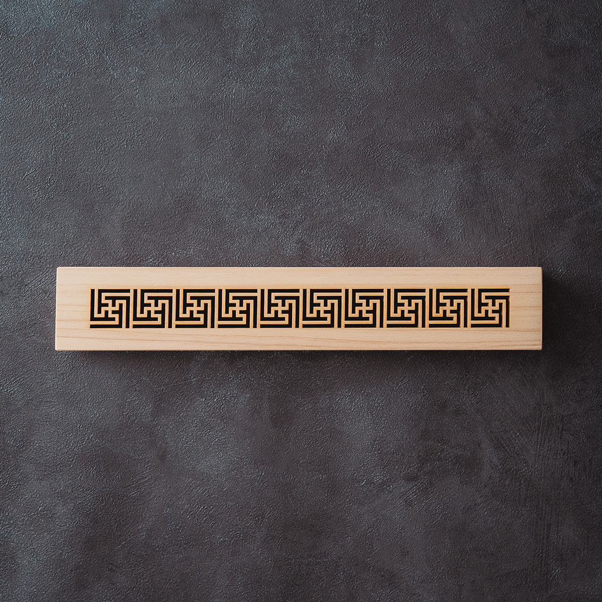 Hinoki Wood Incense Burner – Manji Pattern