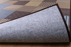 Japanese Igusa Carpet "Kyosashiko" multiple textures patchwork-style Ichimatsu