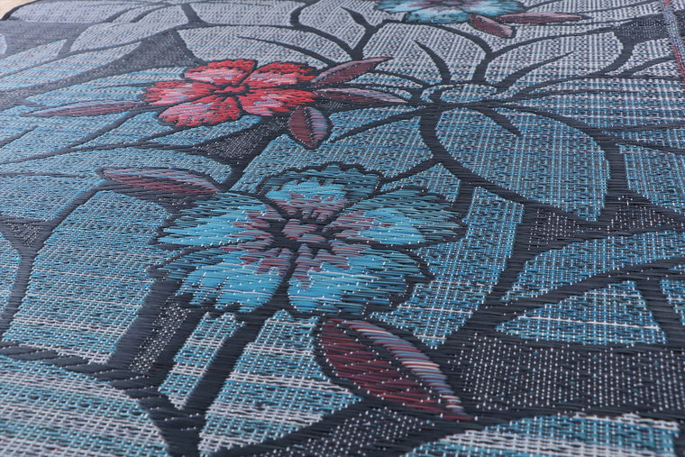 Japanese Igusa Tatami Entrance Mat "F Nadeshiko" PU backing cushioning, non-slip
