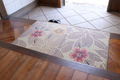 Japanese Igusa Tatami Entrance Mat "F Nadeshiko" PU backing cushioning, non-slip