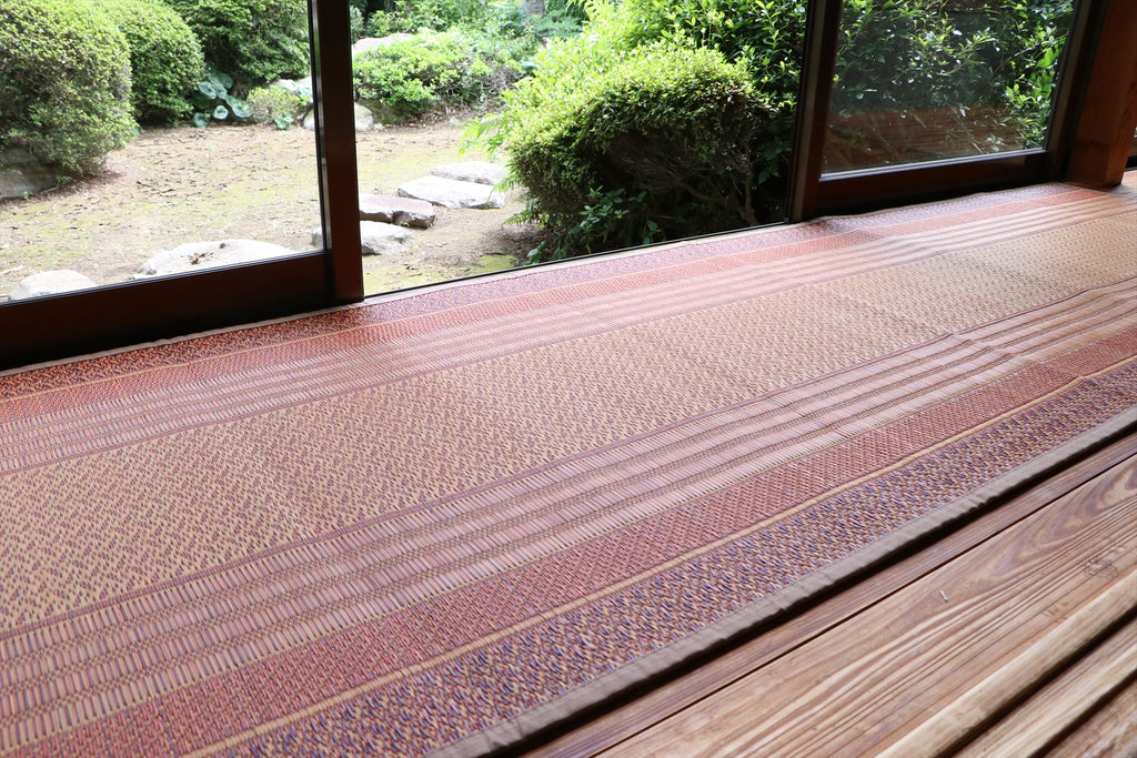 Japanese Igusa Tatami Rug Hallway Runner "DX Ranks" non-slip backing
