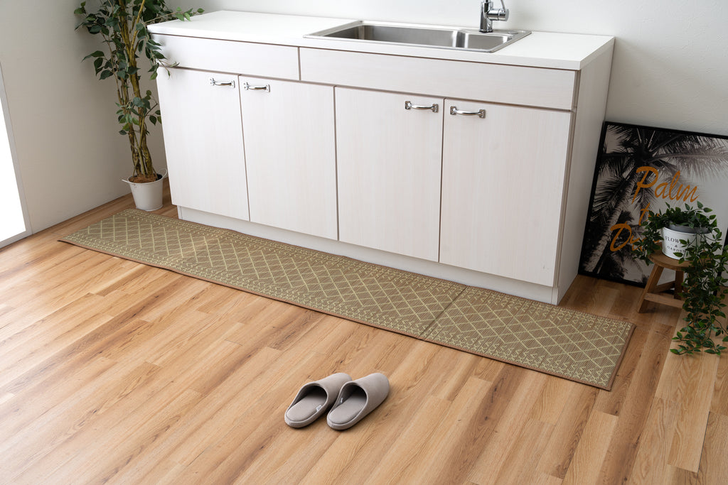 Japanese Igusa Tatami Sink Kitchen Mat” F-Karan" Antibacterial Non-Slip Cushioning
