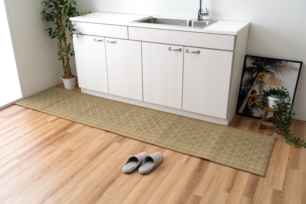 Japanese Igusa Tatami Sink Kitchen Mat” F-Karan" Antibacterial Non-Slip Cushioning