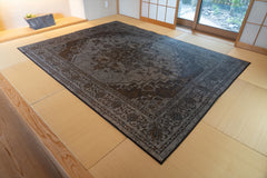 Japanese Igusa Tatami style rug "DX Histoire" vintage-inspired design Non-Slip Backing - IKEHIKO Japan