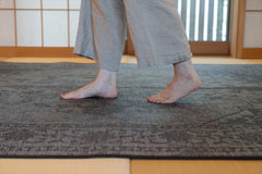 Japanese Igusa Tatami style rug "DX Histoire" vintage-inspired design Non-Slip Backing - IKEHIKO Japan