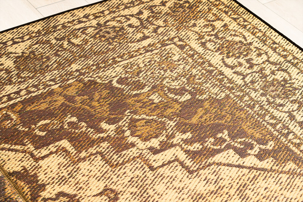 Japanese Igusa Tatami style rug "DX Histoire" vintage-inspired design Non-Slip Backing