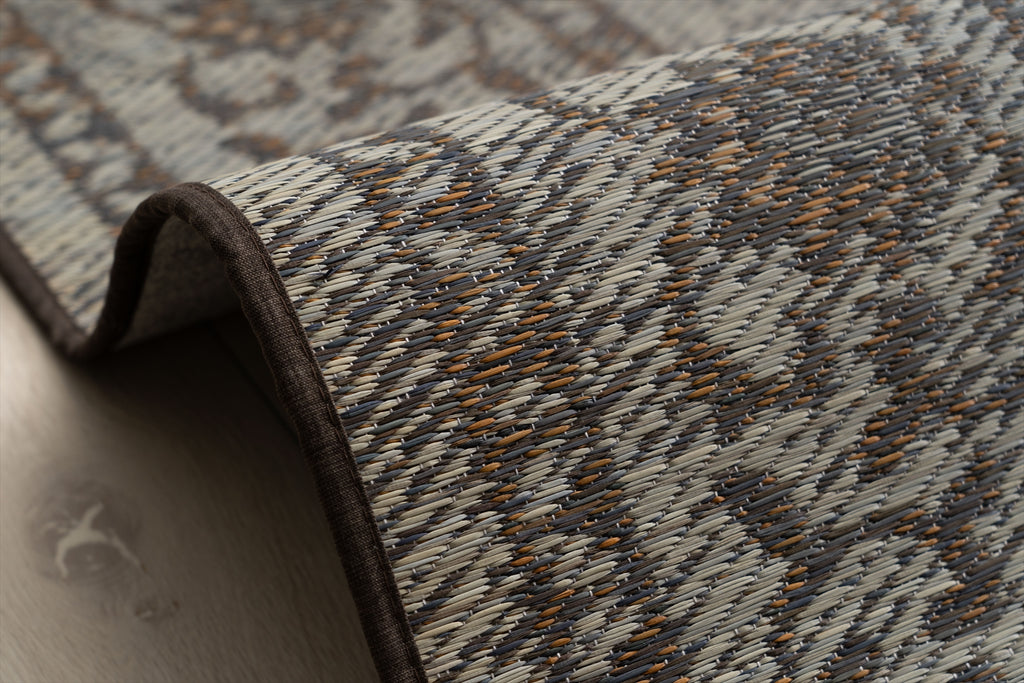 Japanese Igusa Tatami style rug "DX Histoire" vintage-inspired design Non-Slip Backing