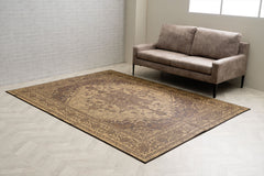 Japanese Igusa Tatami style rug "DX Histoire" vintage-inspired design Non-Slip Backing - IKEHIKO Japan