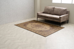 Japanese Igusa Tatami style rug "DX Histoire" vintage-inspired design Non-Slip Backing