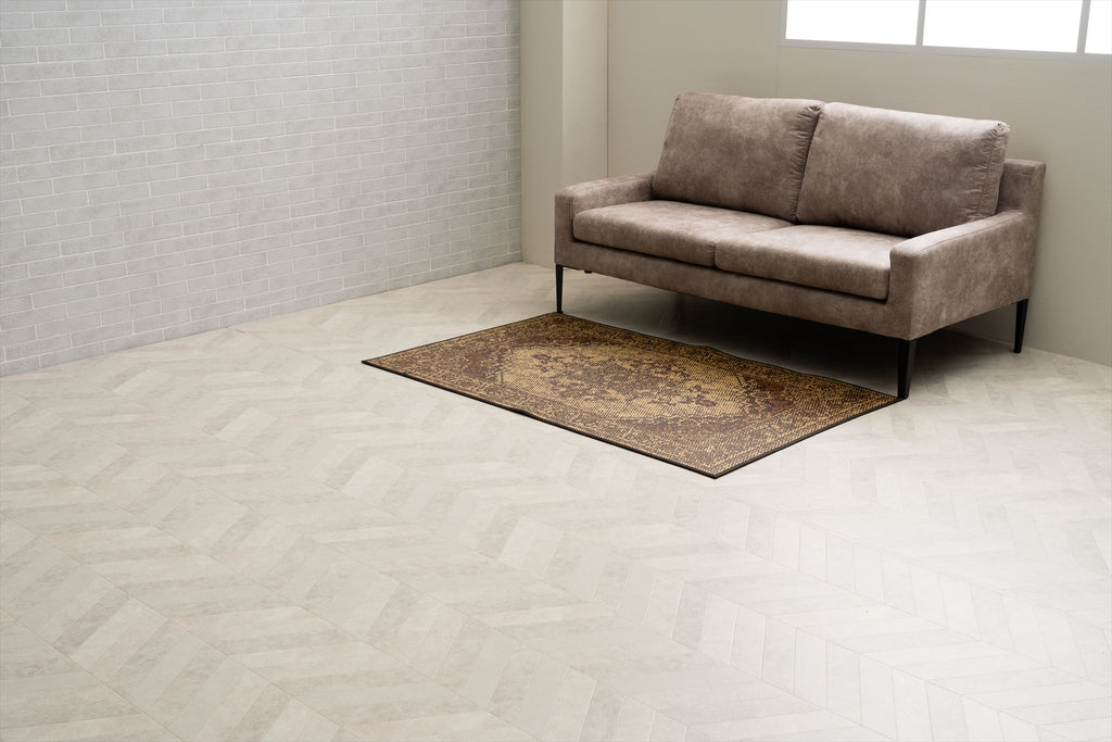 Japanese Igusa Tatami style rug "DX Histoire" vintage-inspired design Non-Slip Backing