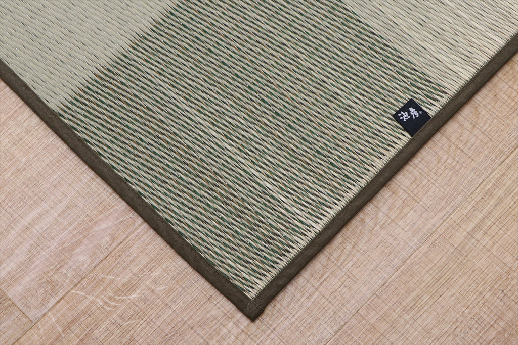 Japanese Igusa Tatami modern style rug “F Block” Non-Slip PU Backing
