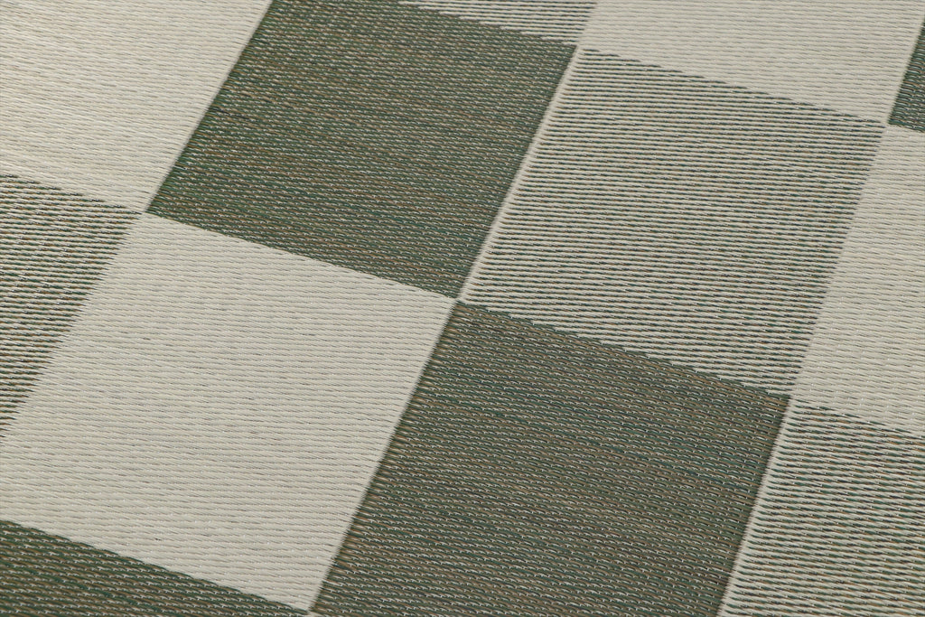 Japanese Igusa Tatami modern style rug “F Block” Non-Slip PU Backing