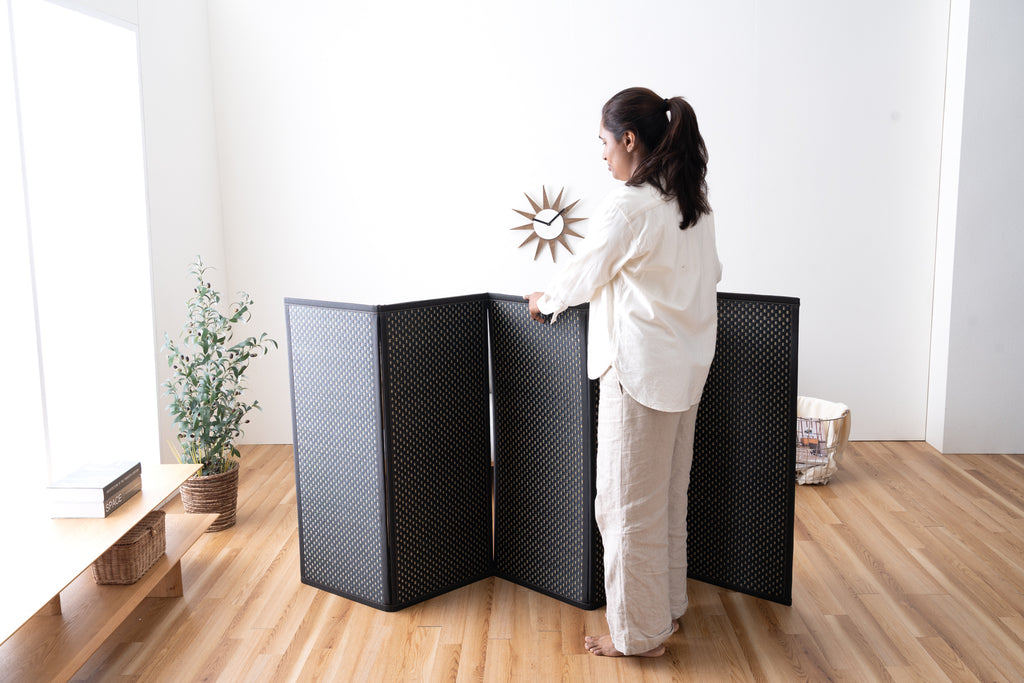 Japanese Igusa Five-Panel Tatami Mat "Flare" – Lightweight Compact Storage