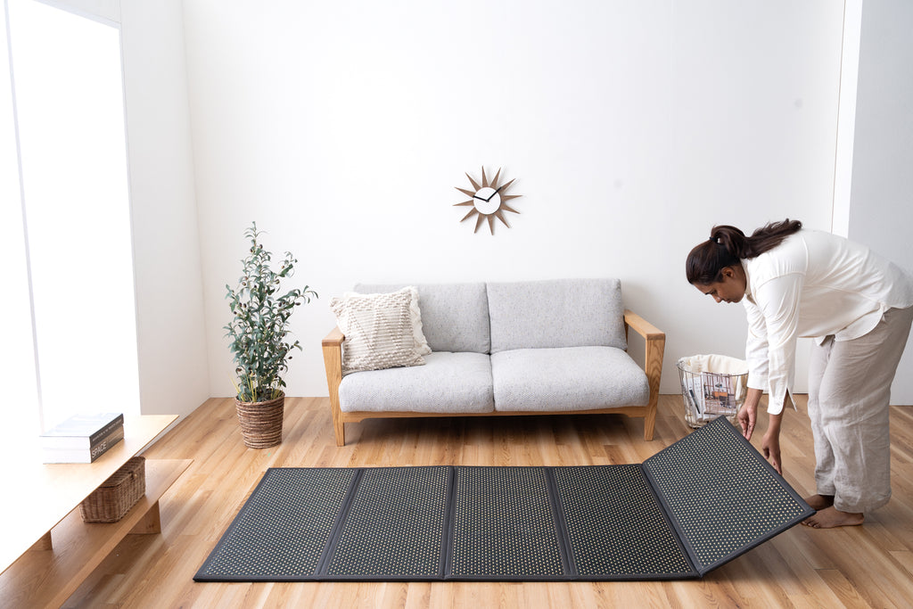 Japanese Igusa Five-Panel Tatami Mat "Flare" – Lightweight Compact Storage