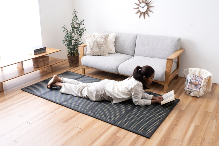 Japanese Igusa Five-Panel Tatami Mat "Flare" – Lightweight Compact Storage