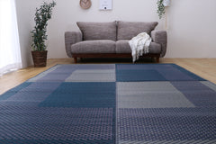 Japanese Igusa Tatami Rug “DX Morning” Ichimatsu pattern non-slip support