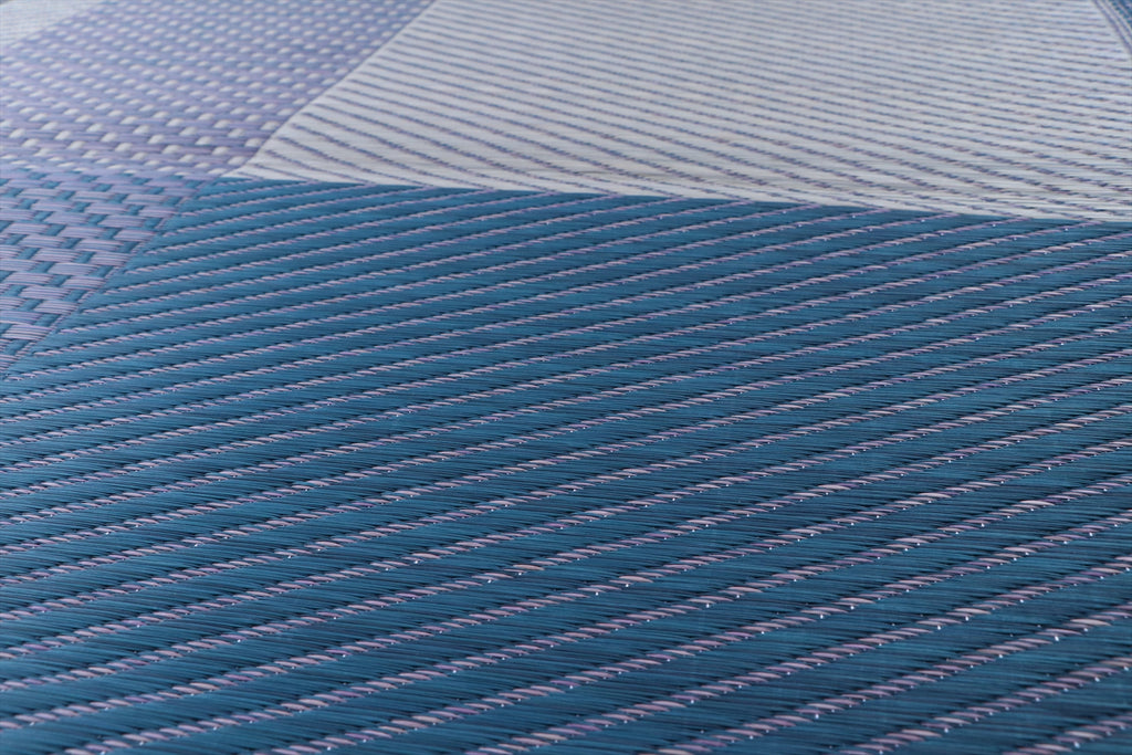 Japanese Igusa Tatami Rug “DX Morning” Ichimatsu pattern non-slip support